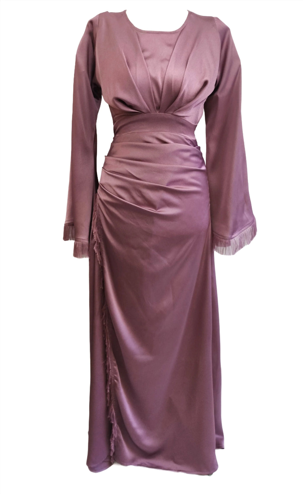 Amaya lilac maxi dress with wide sleeves