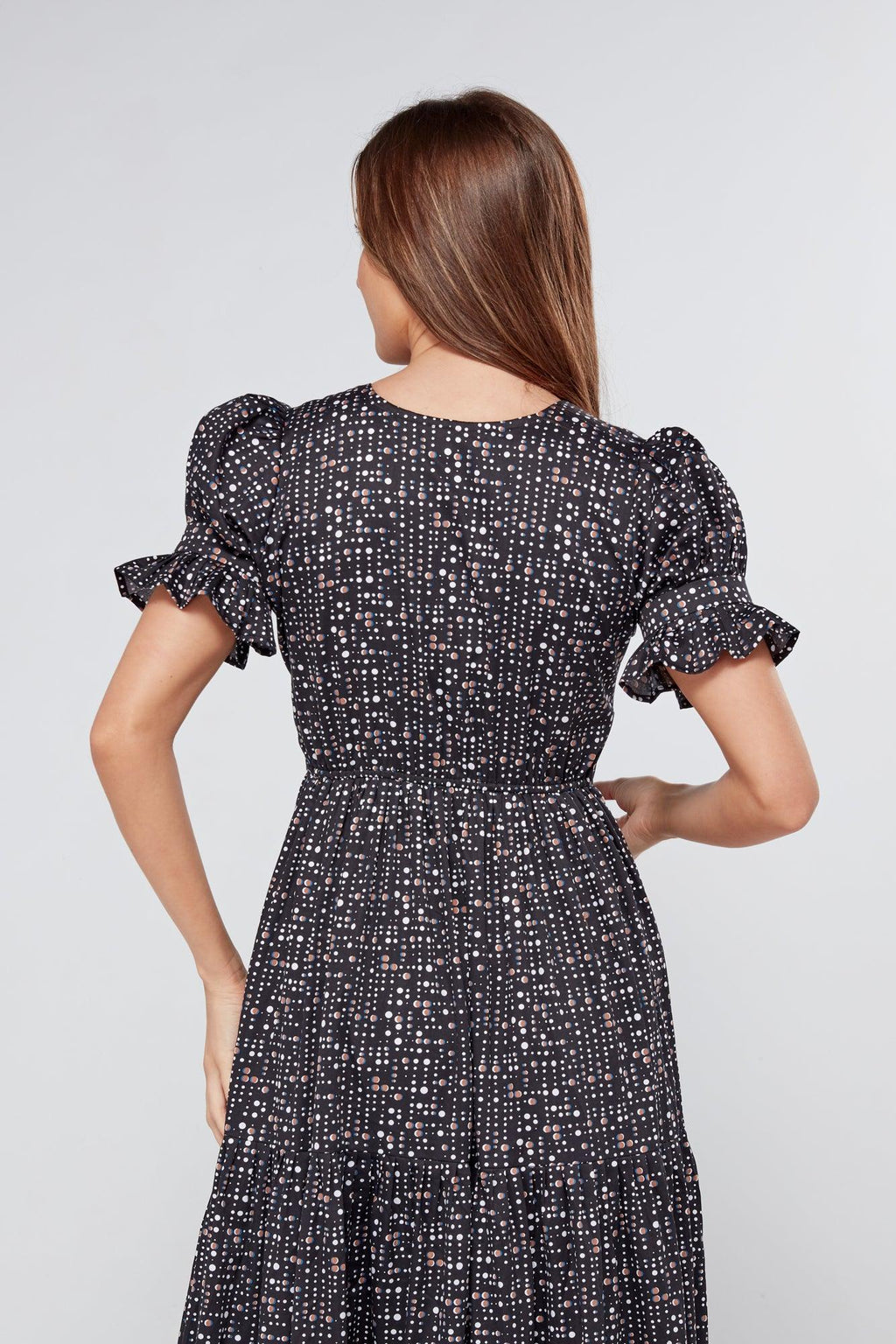 Alaya Black Printed Maxi Dress