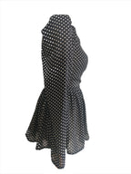 Niya black polka dotted top
