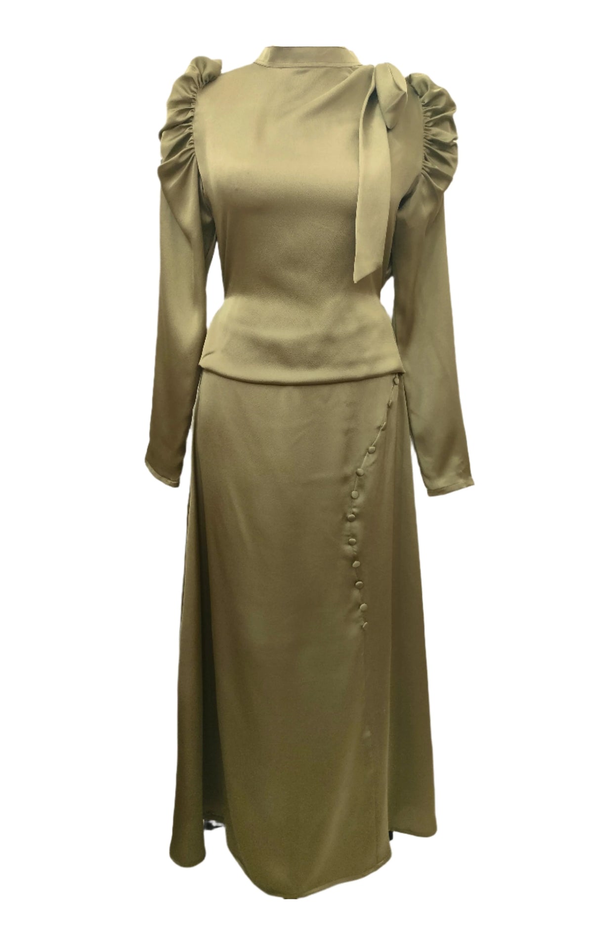 Orny Pale Olive Maxi Dress