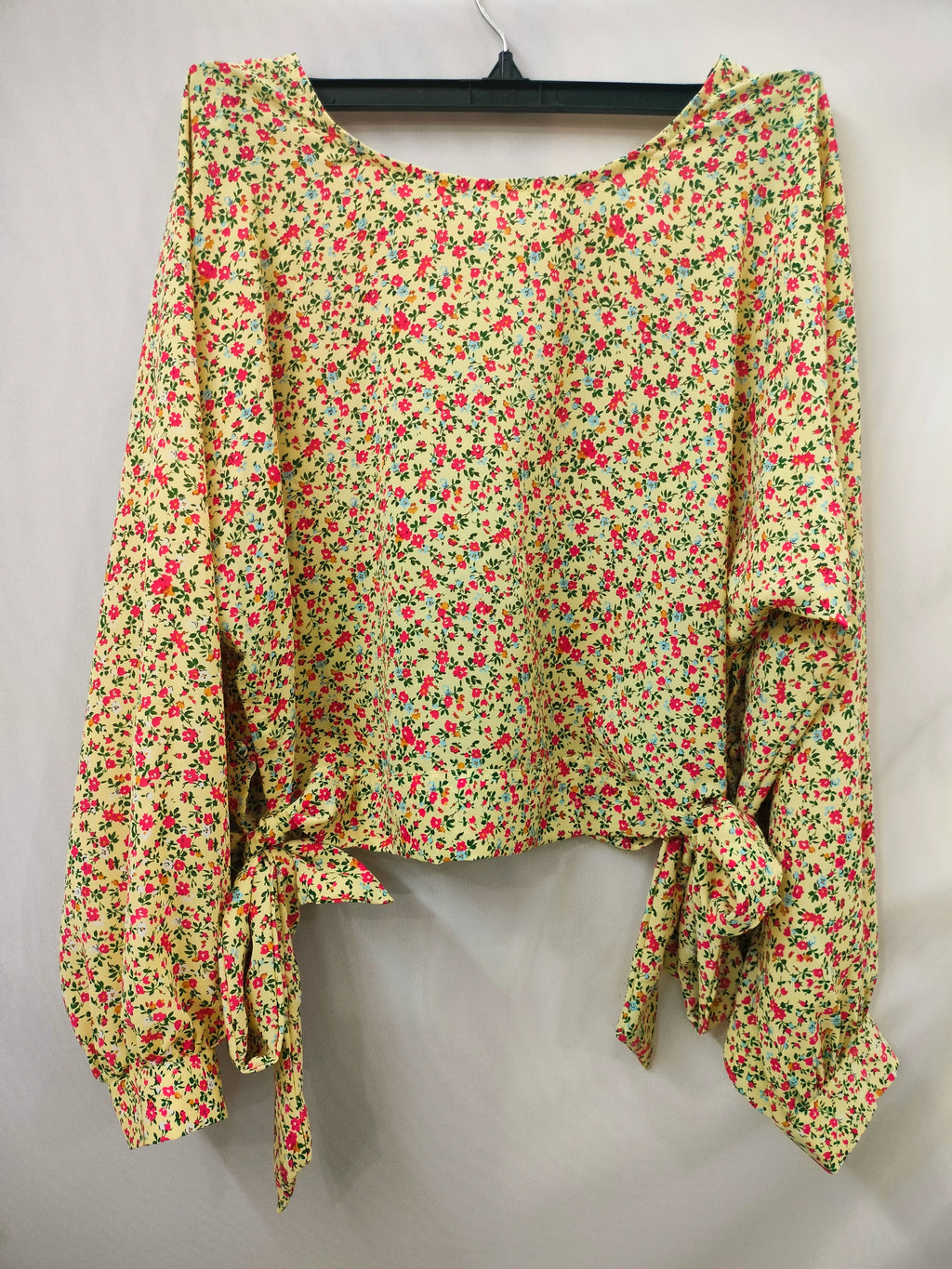 Khloe green floral printed crop top