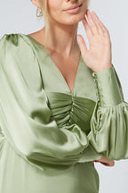 Naomi Olive Green Maxi Dress