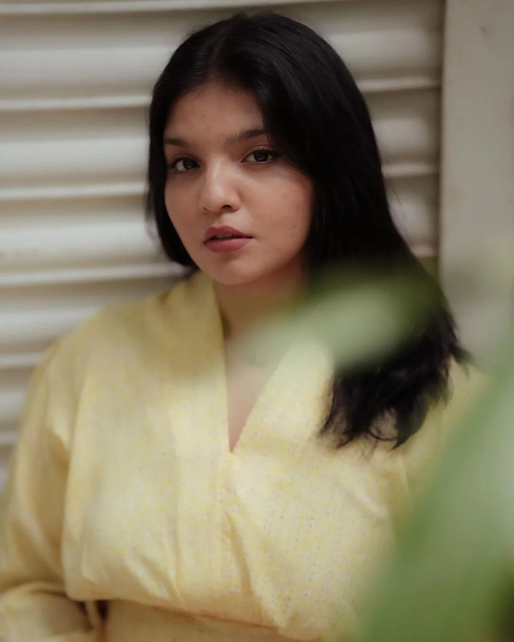 Fiona yellow midi dress