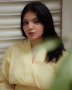 Fiona yellow midi dress