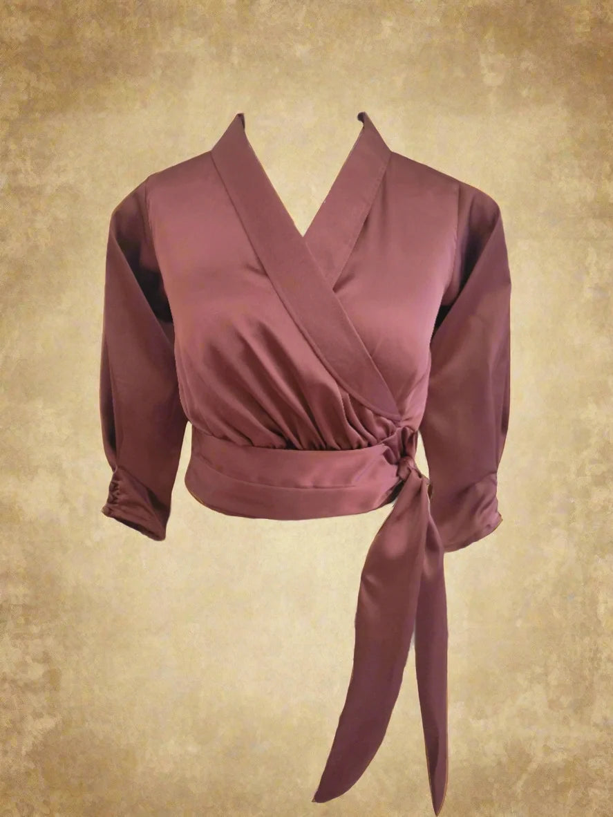Diana dark copper crop top