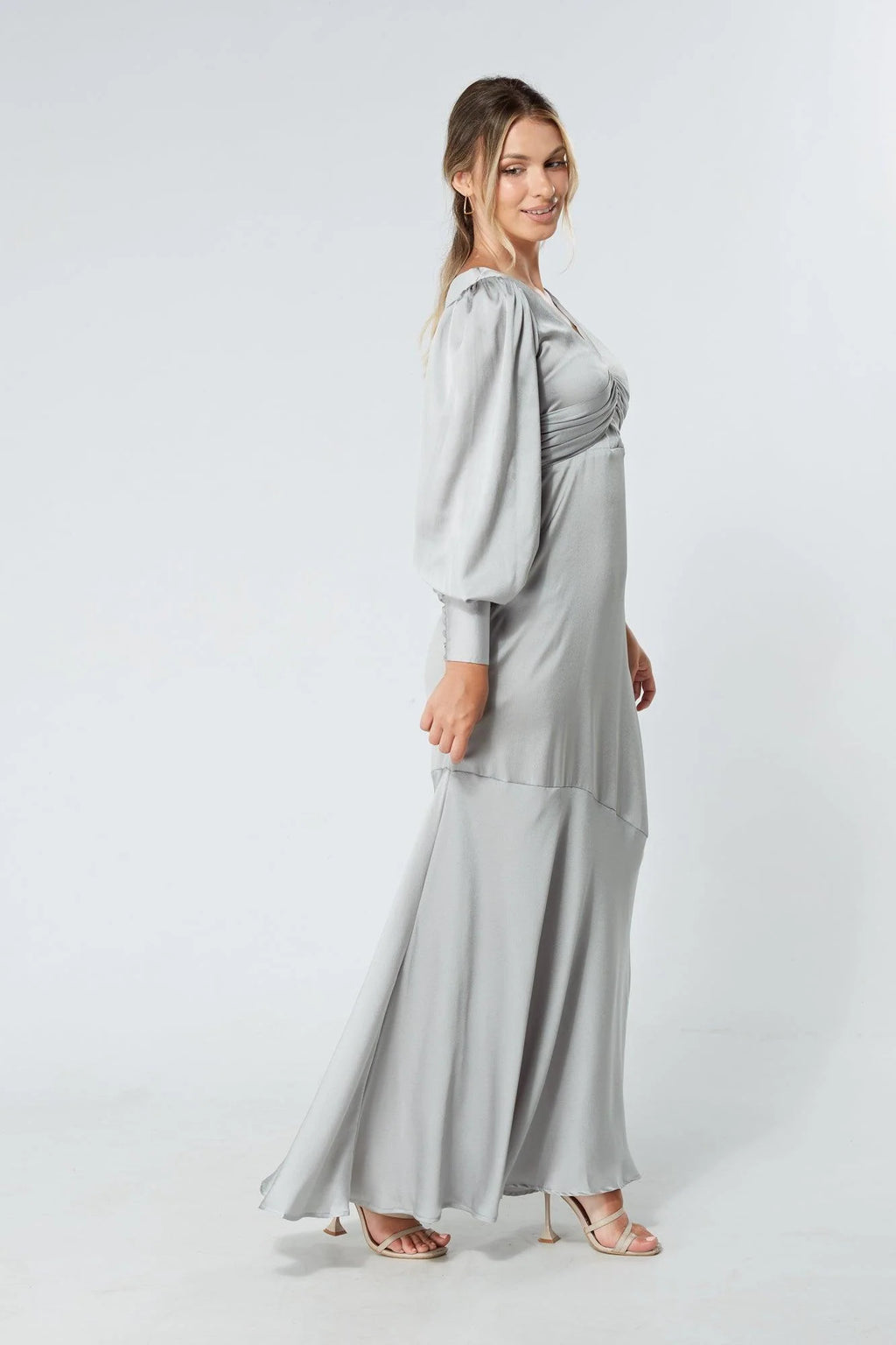 Naomi Silver Maxi Dress