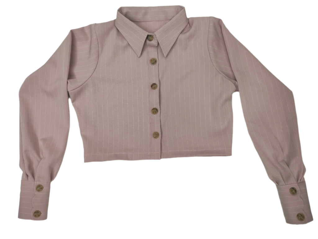 June Pink Crop Shirt