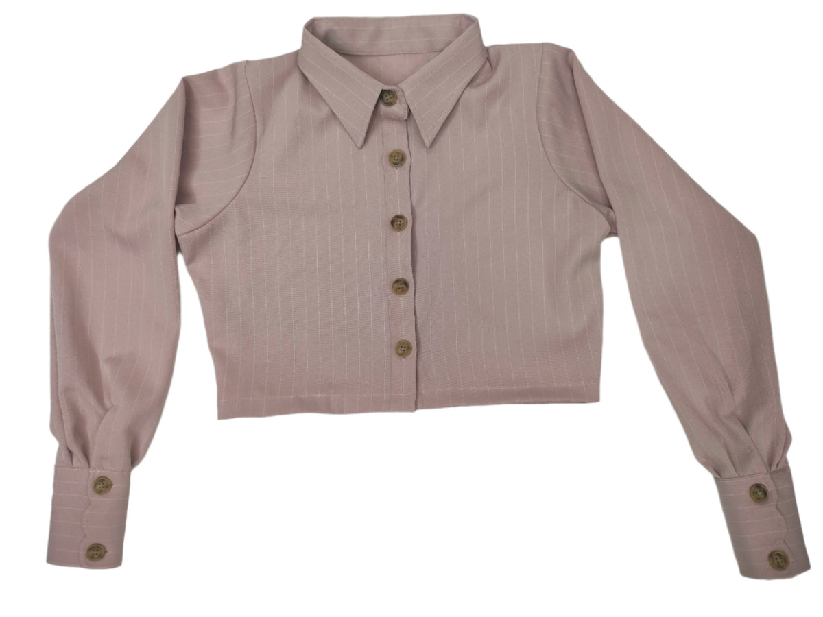 June Pink Crop Shirt