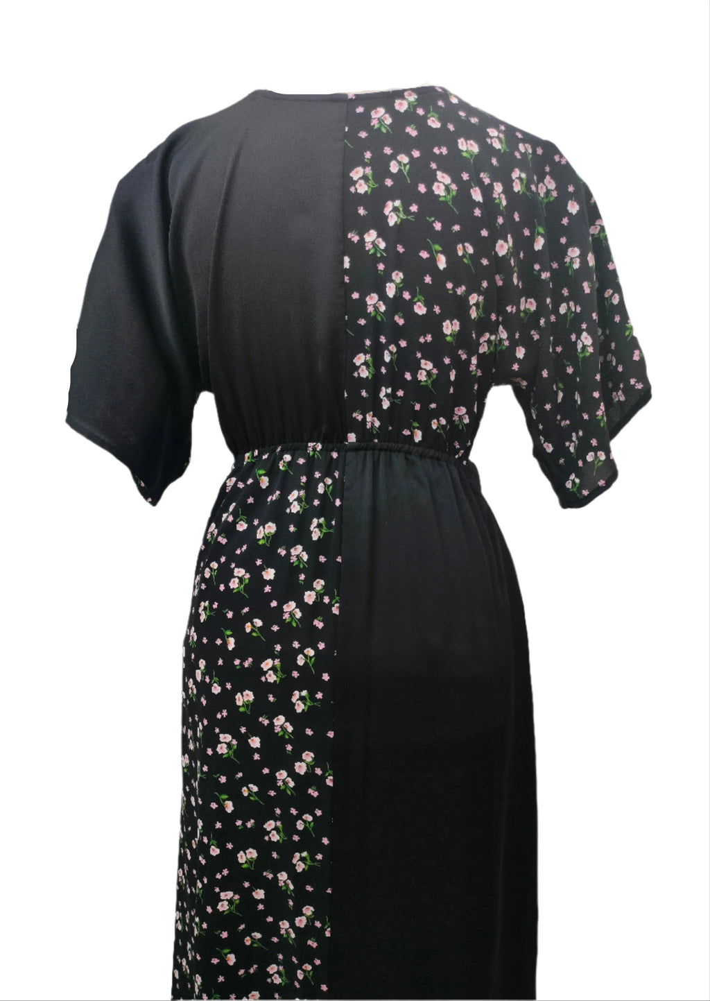 Aurora Black Printed Midaxi Dress