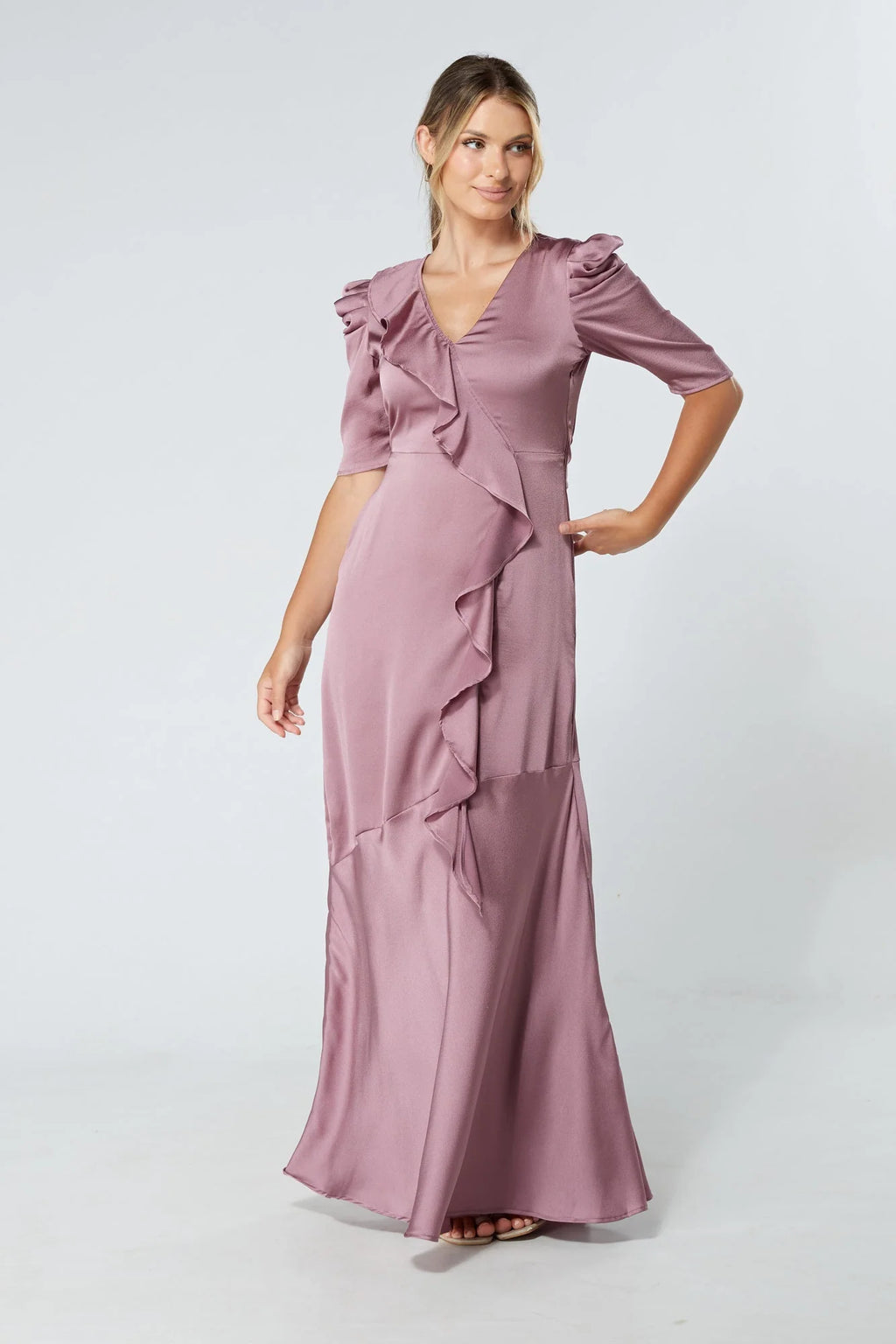 Daisy Lilac Crepe Maxi Dress