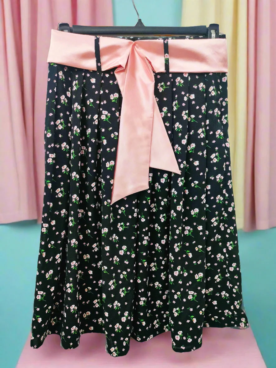 Imara Black Printed Skirt