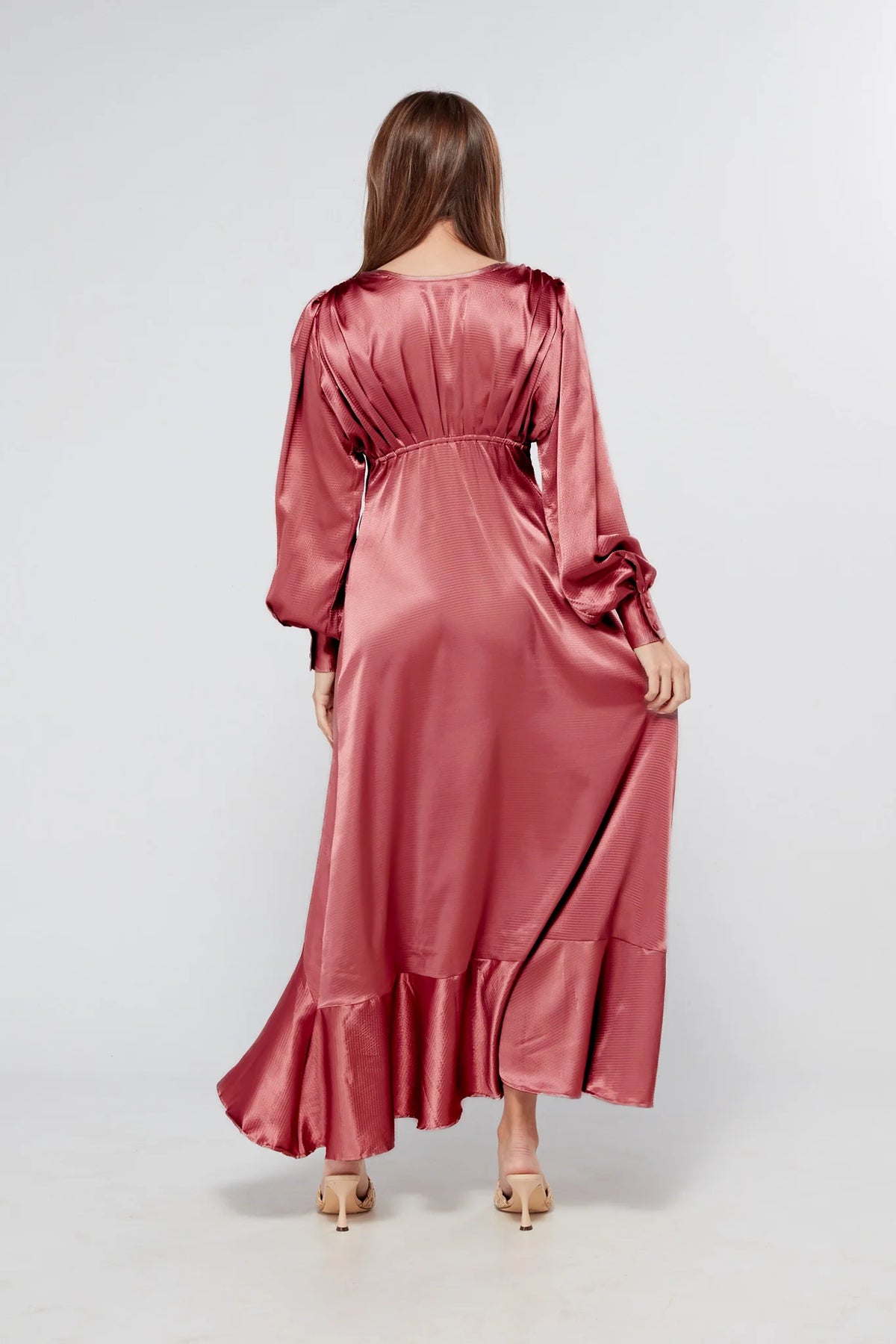 Charlize Coral Pink Maxi Dress