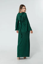 Malika Dark Green Maxi Dress