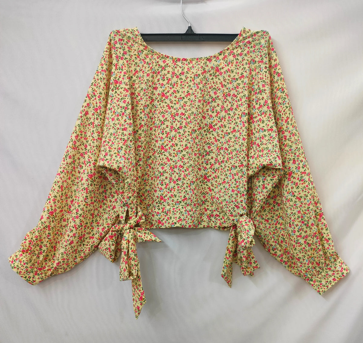 Khloe green floral printed crop top