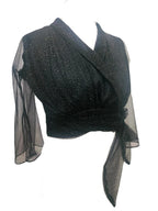 Diana Black Glitter Crop Top