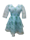 Quinn Floral Sky Blue Mini Dress