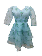 Quinn Floral Sky Blue Mini Dress