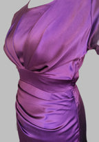 Amaya purple maxi dress with wide sleeves