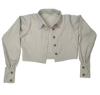 June Light Blue Crop Shirt