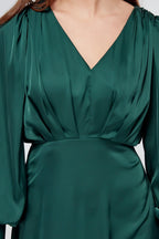 Layla Emerald Green Satin Maxi Dress