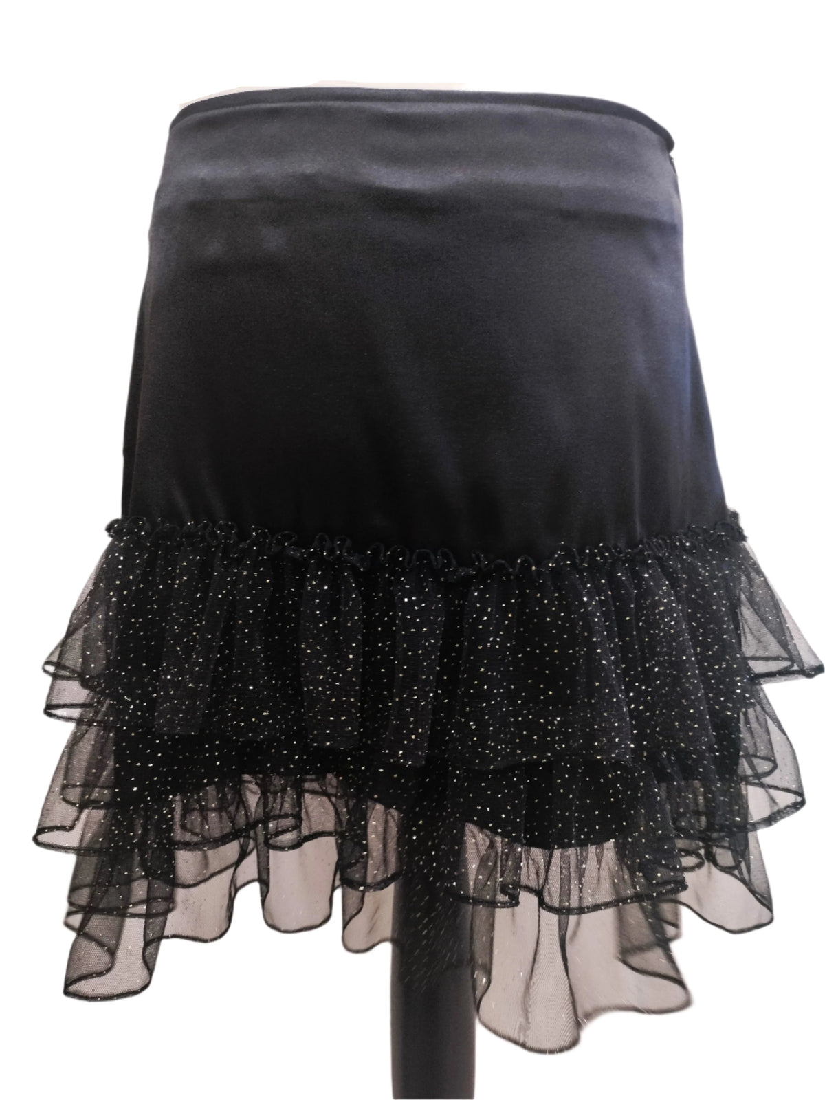 Melissa Black glitter frilled skirt