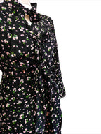 Priscilla black floral maxi dress