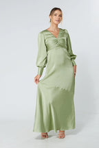 Naomi Olive Green Maxi Dress
