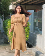 Stella Dark Gold Midi Dress
