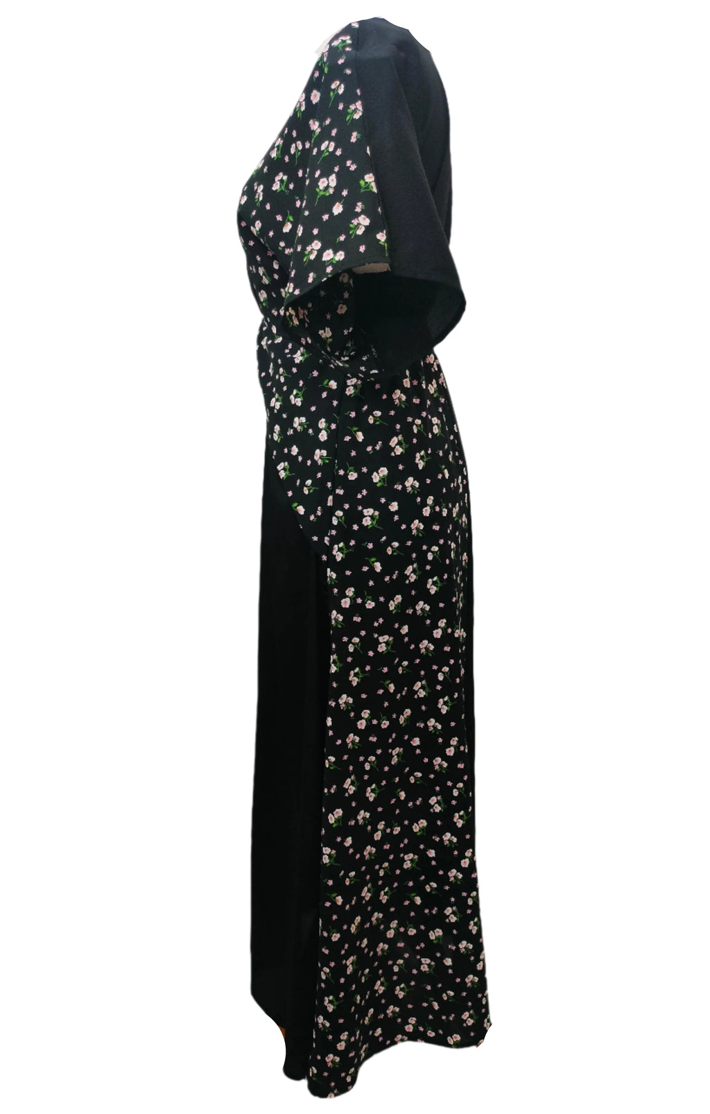 Aurora Black Printed Midaxi Dress