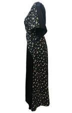 Aurora Black Printed Midaxi Dress
