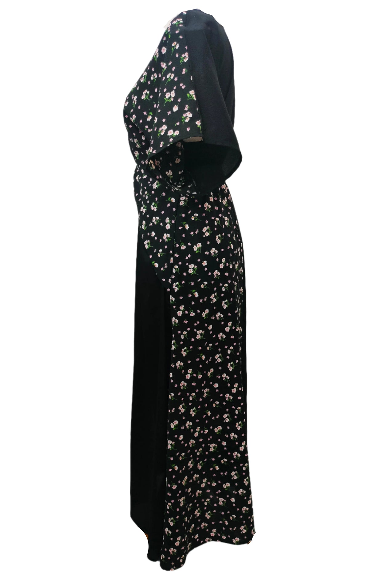 Aurora Black Printed Midaxi Dress