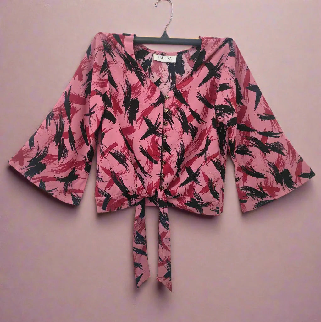 Nancy Printed Crop Top