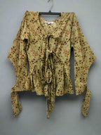 Paris green floral top