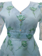 Quinn Floral Sky Blue Mini Dress
