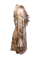 Soha floral frilled top