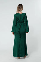 Malika Dark Green Maxi Dress