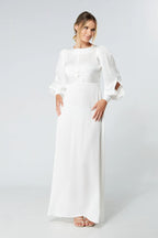 Lila White Knotted Front Maxi Dress