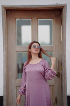 Seri Lilac Pink Premium Satin Kameez
