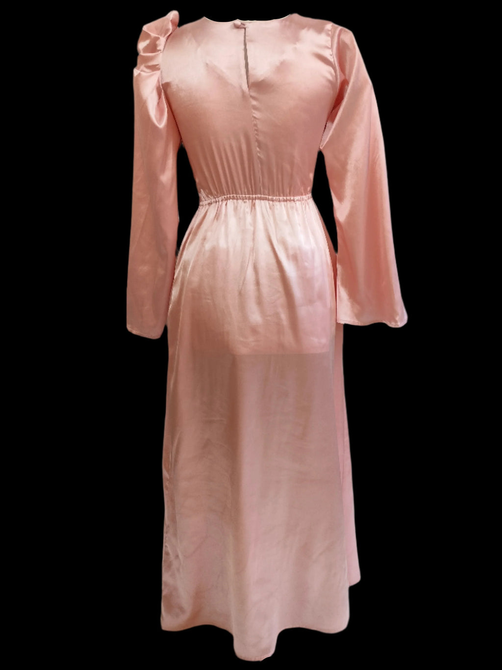 Lisa blush pink mixed sleeves maxi dress