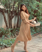 Stella Dark Gold Midi Dress