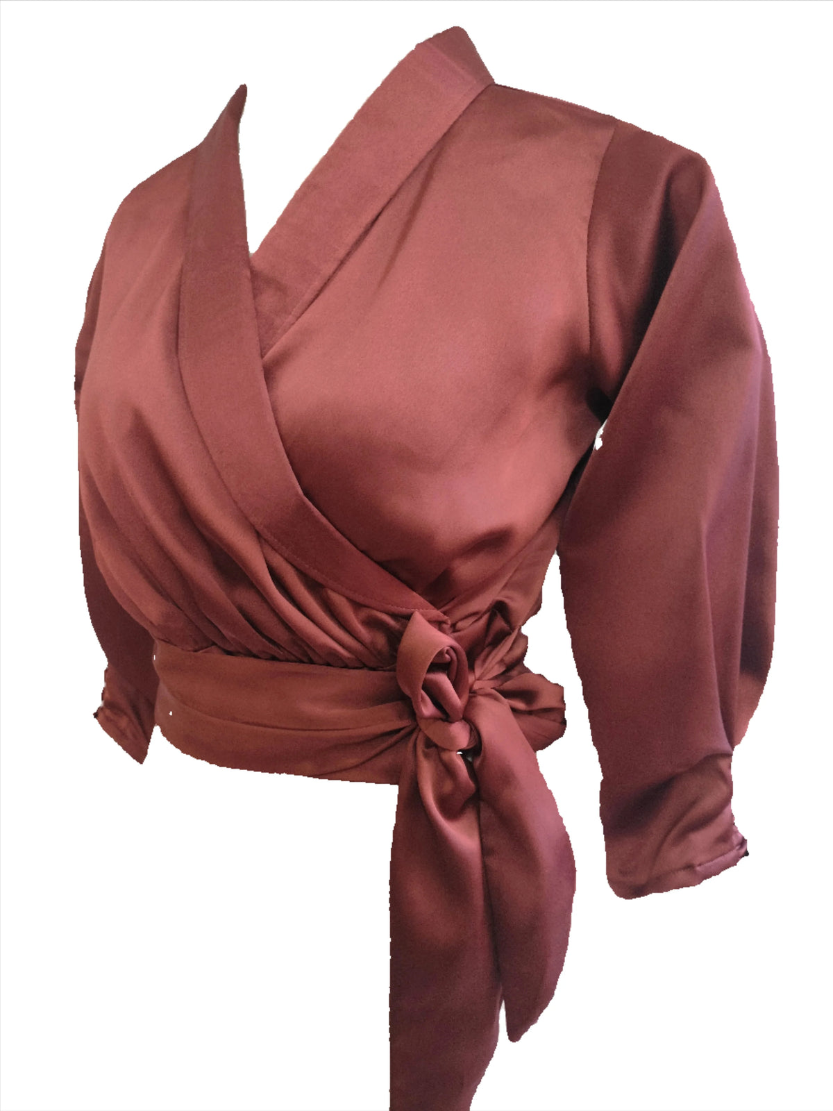 Diana dark copper crop top