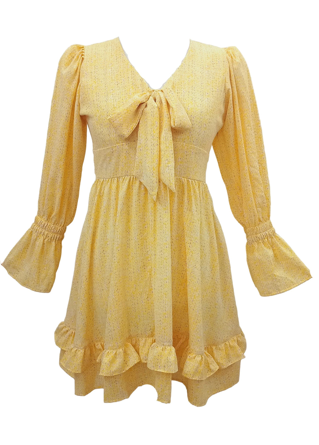 Blossom Yellow Mini Dress