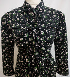 Priscilla black floral maxi dress