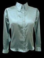 Adora Dusty Blue Satin Shirt