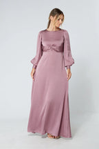 Lila Knotted Front Lilac Maxi Dress