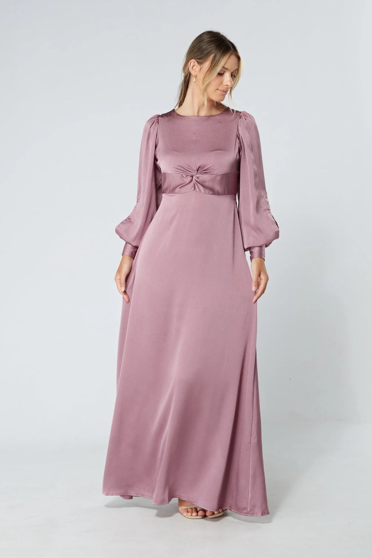 Lila Knotted Front Lilac Maxi Dress