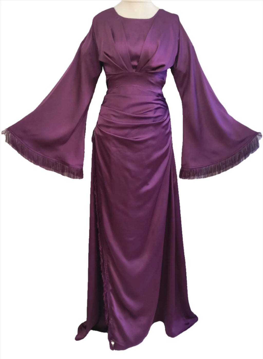Amaya purple maxi dress with wide sleeves