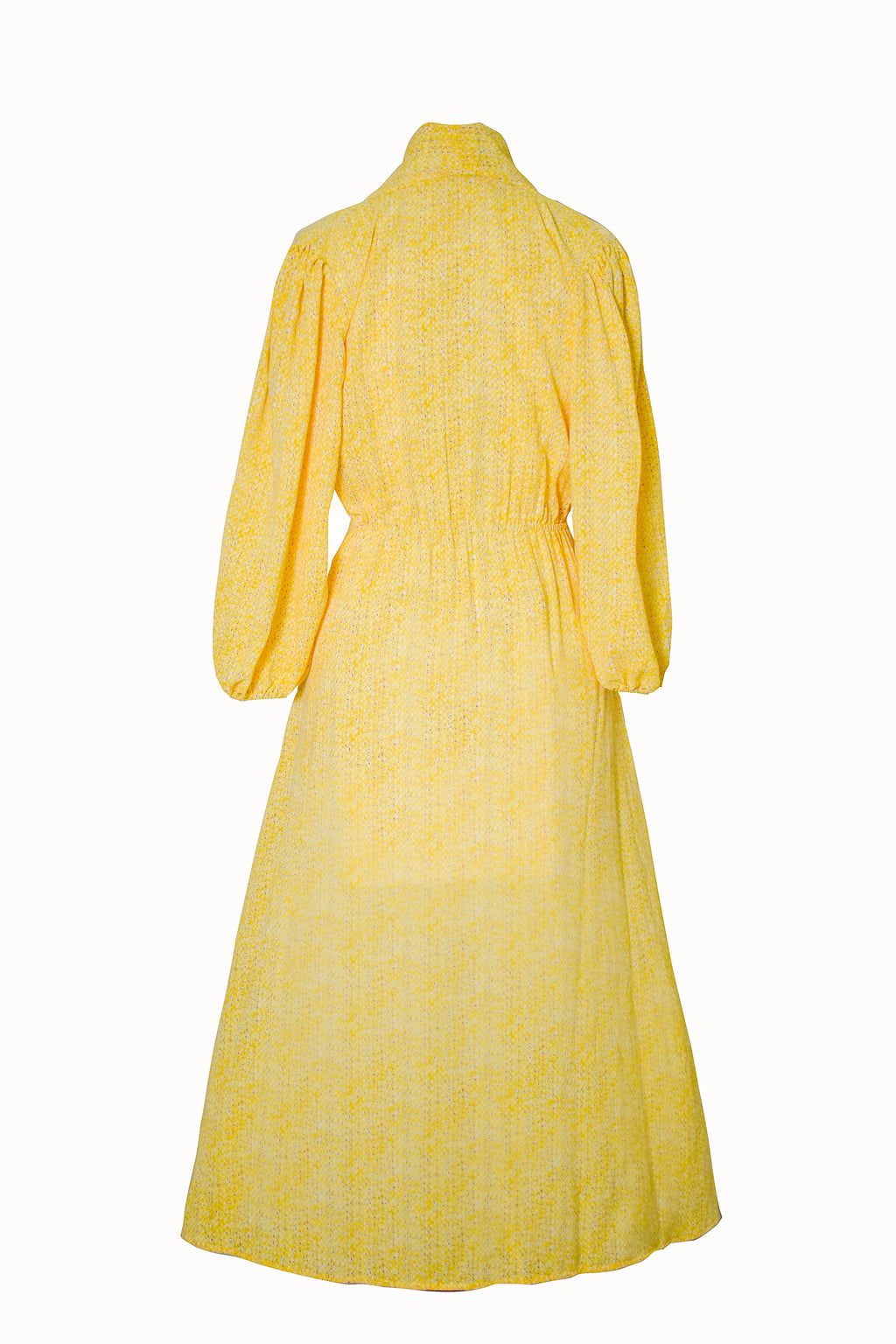 Fiona yellow midi dress