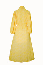 Fiona yellow midi dress