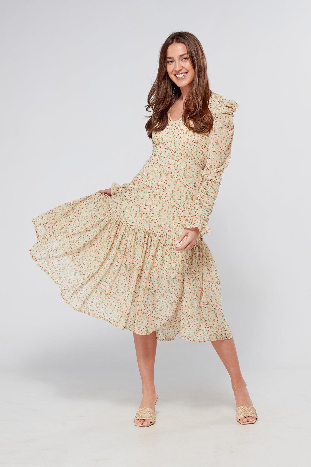 Asteria floral Midi Dress